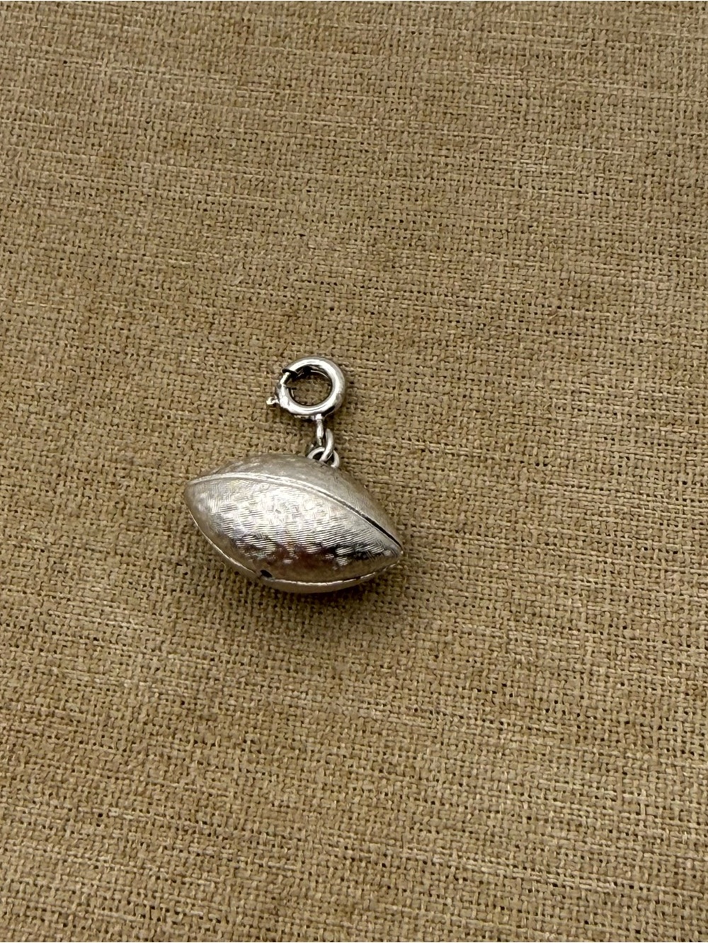 Silver Football Charm Pendant